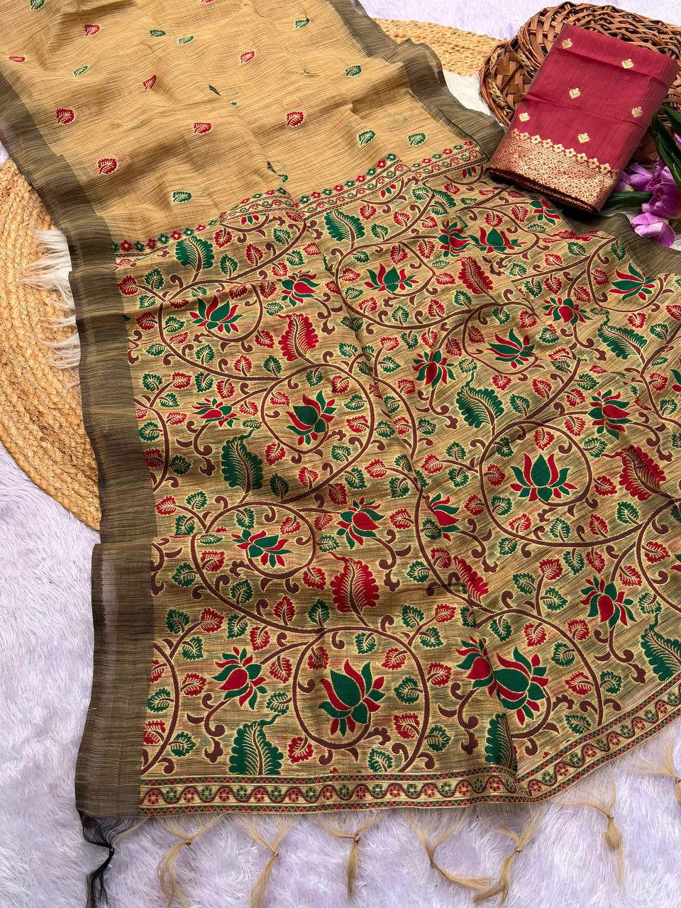 PURE JAMDANI SILK SAREE