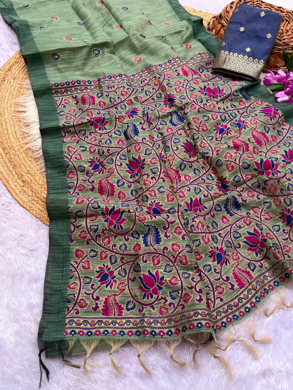 PURE JAMDANI SILK SAREE