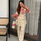 COS MOSS REAL MIRROR AND SEQUENCE EMBROIDERY WORK SUIT