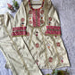 COS MOSS REAL MIRROR AND SEQUENCE EMBROIDERY WORK SUIT