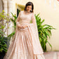 Faux Georgette STUNNING SKY BLUE LEHENGA CHOLI SET