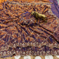 Pure Fandy Sattin Silk With Beautiful Original Gold Beads