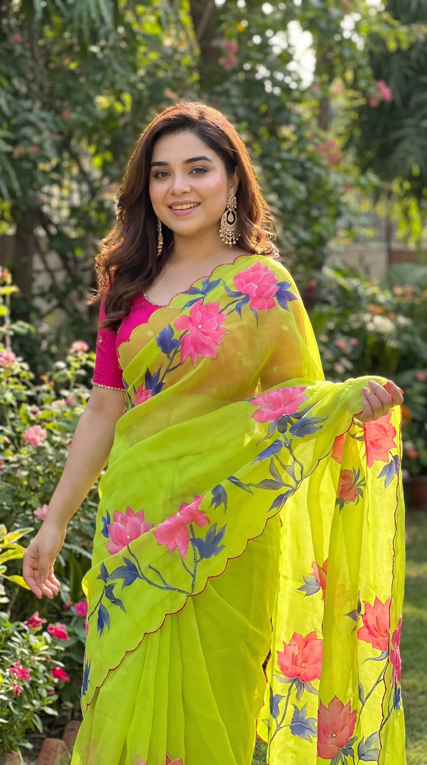 Soft pure Georgette handwork sarees