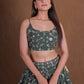 Georgette Zari Sequence Embroidery Work Lehenga