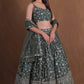 Georgette Zari Sequence Embroidery Work Lehenga