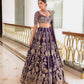 Faux Georgette lehenga with sequins zari & dori work choli