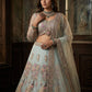 Einführung eines 4 Meter ausgestellten Coding Sequins Work Lehenga