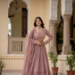 Faux Georgette Thread,Zari Sequence Embroidery Work Lehenga