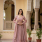 Faux Georgette Thread,Zari Sequence Embroidery Work Lehenga