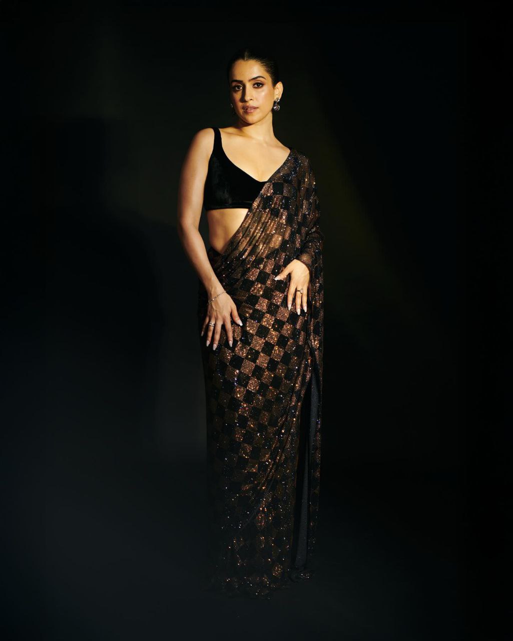 New Bollywood BlockBuster Sanya Malhotra SEQUINS Design Launching