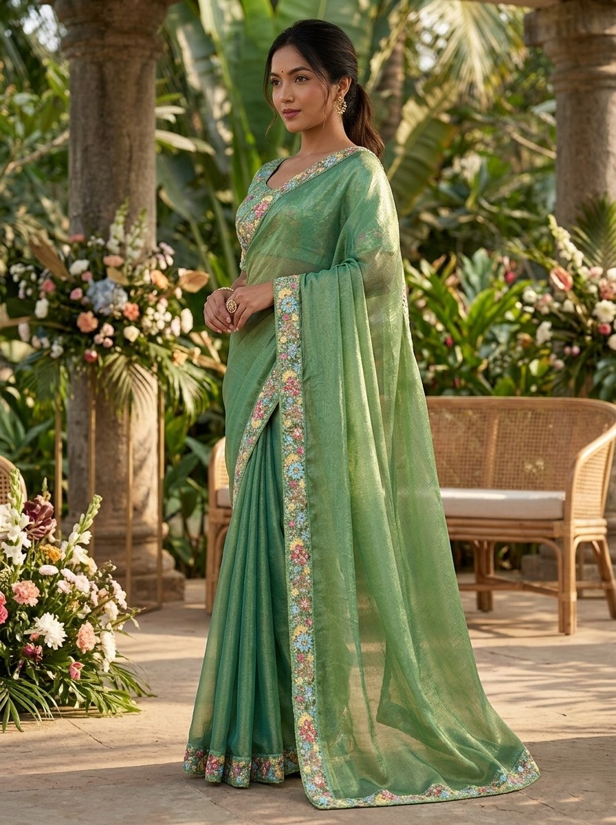 Party Wear Fendy Chiffon Saree