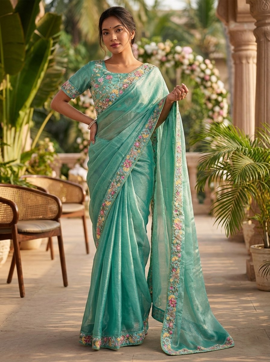 Party Wear Fendy Chiffon Saree