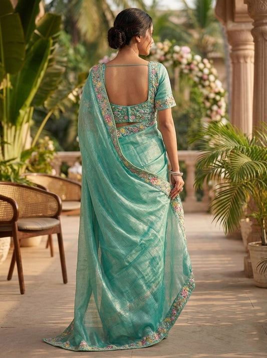 Party Wear Fendy Chiffon Saree