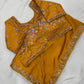 Party Wear Malay Satin Silk Saree
