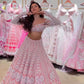 Slub silk lehenga with Resham dori & rainbow sequins work choli