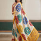 Crap Silk Digital Patola Print With Real Mirror Saree