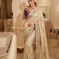 Wedding Wear Pure Kanjivarm Silk Heavy Embroidery Work Saree