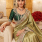 Wedding Wear Pure Kanjivarm Silk Heavy Embroidery Work Saree