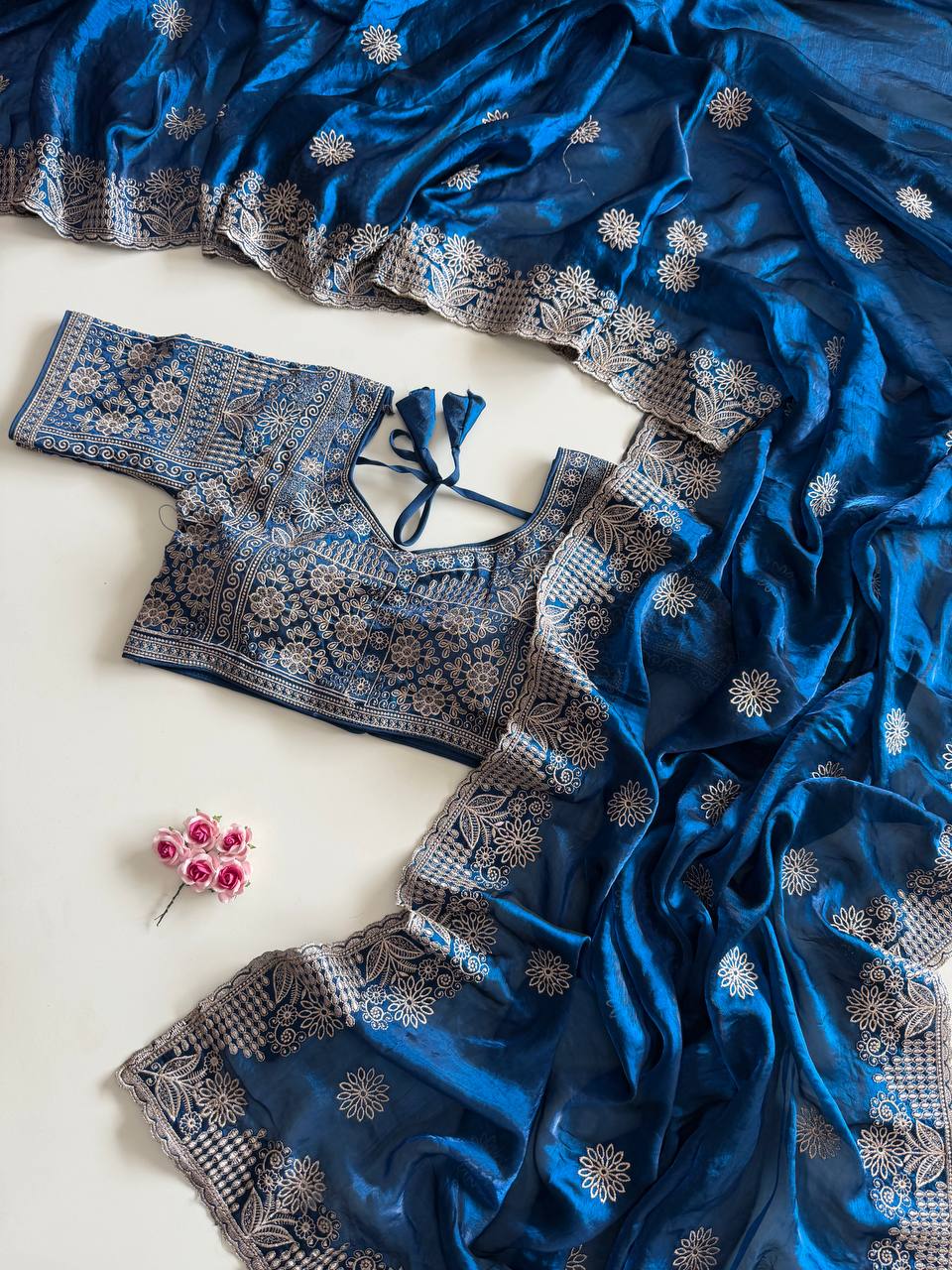 Pure soft Fandy sattin silk saree