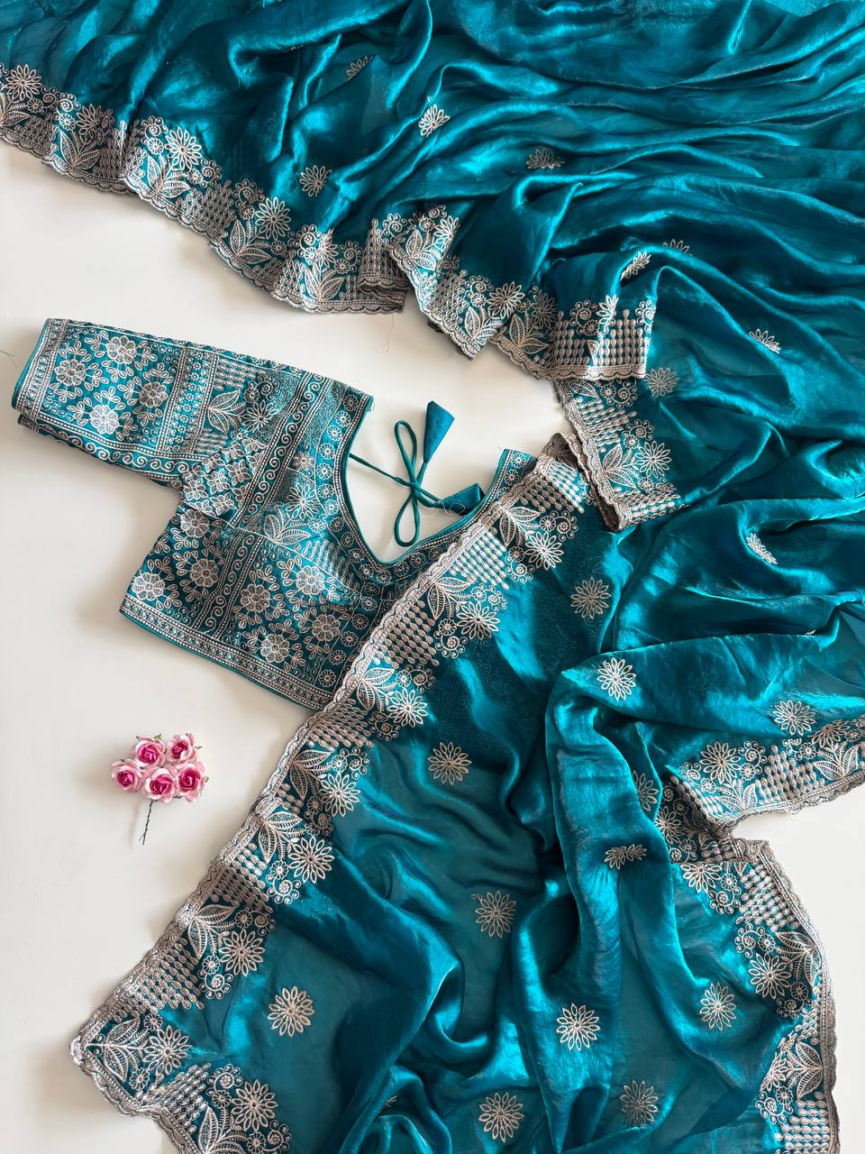 Pure soft Fandy sattin silk saree