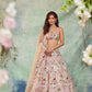 Faux Georgette lehenga with thread sequins & zari work choli