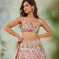 Faux Georgette lehenga with thread sequins & zari work choli