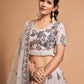 Light Grey Embroidered Lehenga Choli