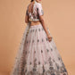 Light Grey Embroidered Lehenga Choli