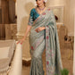 Wedding Wear Pure Kanjivarm Silk Heavy Embroidery Work Saree