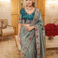 Wedding Wear Pure Kanjivarm Silk Heavy Embroidery Work Saree
