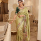 Wedding Wear Pure Kanjivarm Silk Heavy Embroidery Work Saree