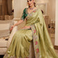 Wedding Wear Pure Kanjivarm Silk Heavy Embroidery Work Saree