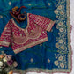 Soft Space silk Fabric Sequance and Zari Embroidery Work Saree