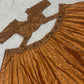Satin silk lehenga with sequins & Dori work choli