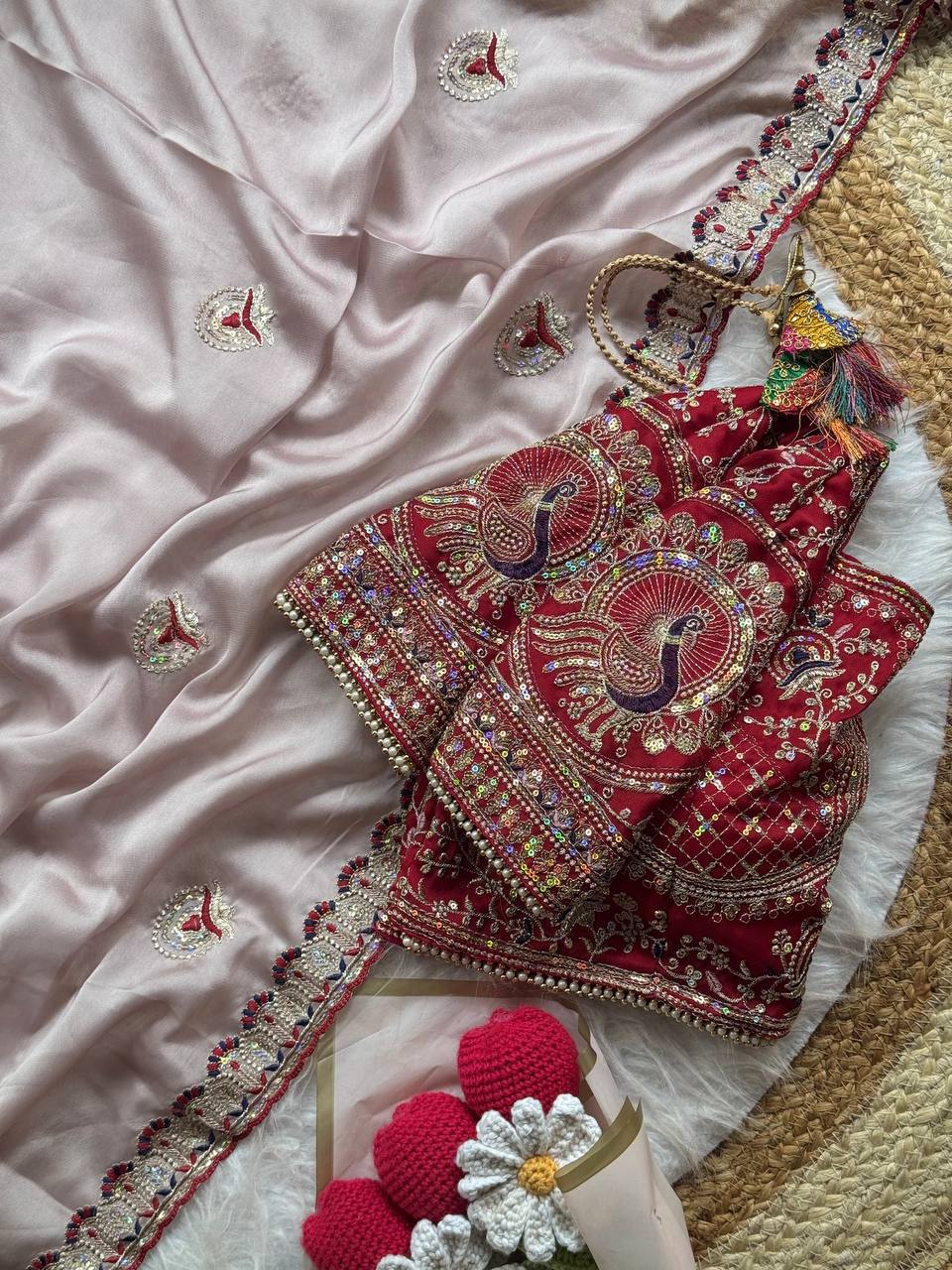 Soft Two Tone Rangoli Silk Saree