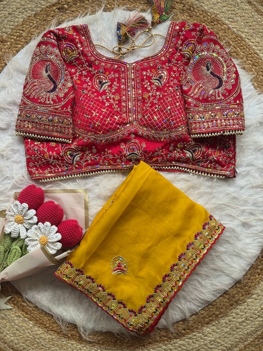 Soft Two Tone Rangoli Silk Saree