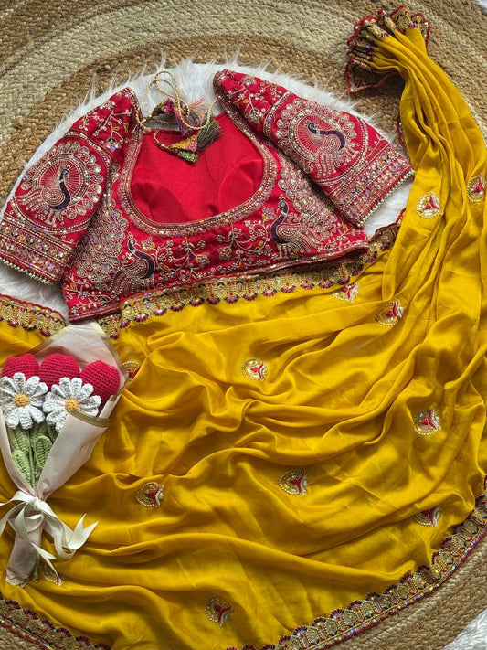 Soft Two Tone Rangoli Silk Saree