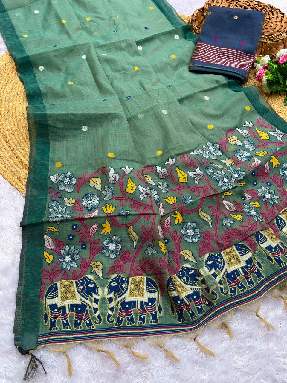 PURE JAMDANI SILK SAREE
