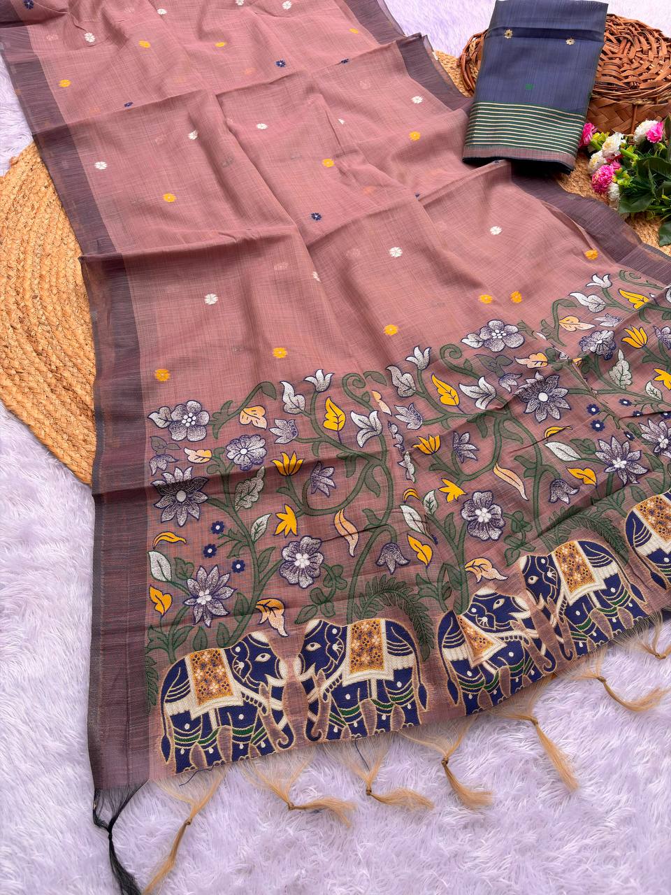 PURE JAMDANI SILK SAREE