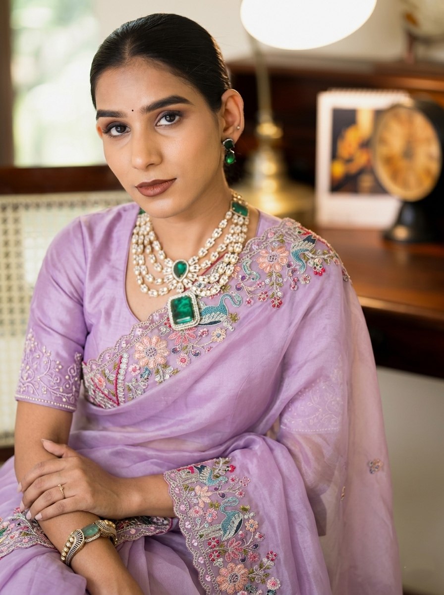Designer Party Wear Pure Soft Tissue Silk Saree