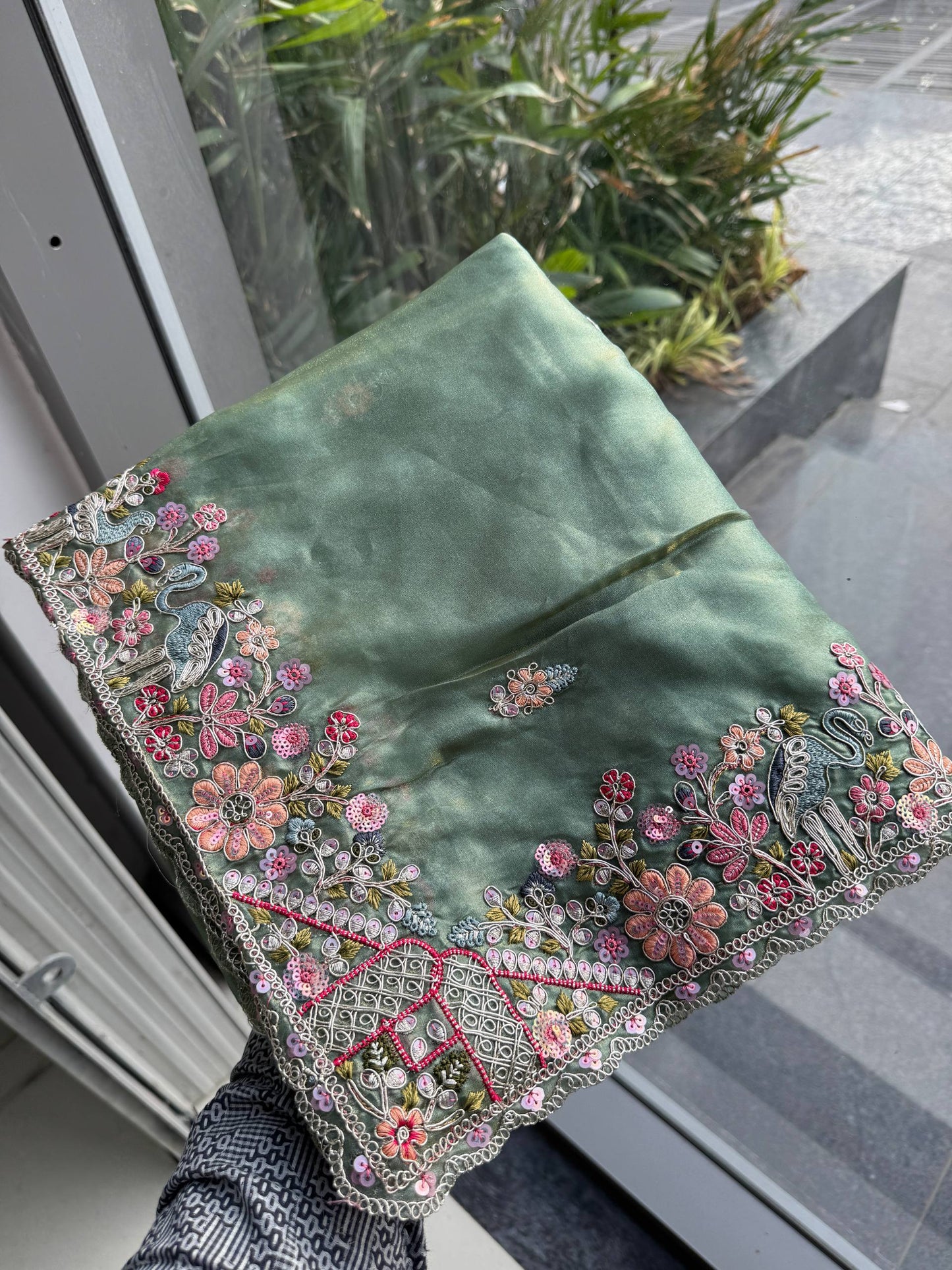 Designer Party Wear Pure Soft Tissue Silk Saree