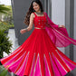 Cotton kali + mirror work lace fully stitched lehenga
