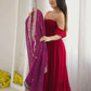 PRESENTING NEW CRUNCHY SILK FABRIC WITH EMBROIDERY SEQUENCE