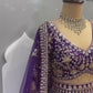 Einführung eines 4 Meter ausgestellten Coding Sequins Work Lehenga