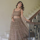 Net Zari Sequence embroidery lehenga choli