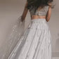 Satin silk lehnga with sequins dori & zari work Choli