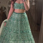 Premium Faux Georgette Embellished With Beautiful Thread Embroidery Lehenga