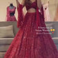 Launching Red opulent lehenga features meticulous sequin embroidery