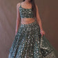 Georgette Zari Sequence Embroidery Work Lehenga
