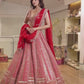 Heavy malai satin fabric with sequins and Dori work Lehenga